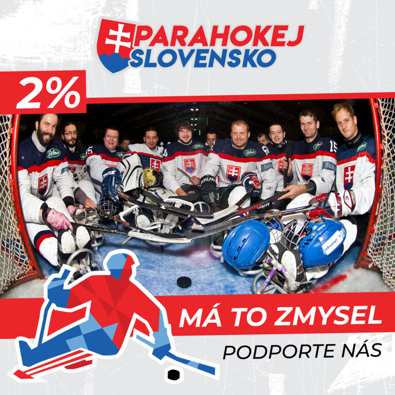 Podporte 2 % z dane parahokejový tím Slovenska